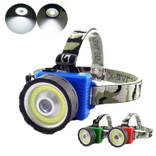 Двойной COB светодиодный налобный фонарь для кемпинга, походный светильник-вспышка, рабочий светильник, рыболовный головной светильник, головной светильник, s фонарь, AA батарея, фонарь