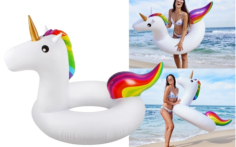 Надувные Rainbow Unicorn Плавание ming кольцо гигант бассейна 2018 новые шкафа Piscina Летние Водные развлечения вечерние игрушки для взрослых Плавание