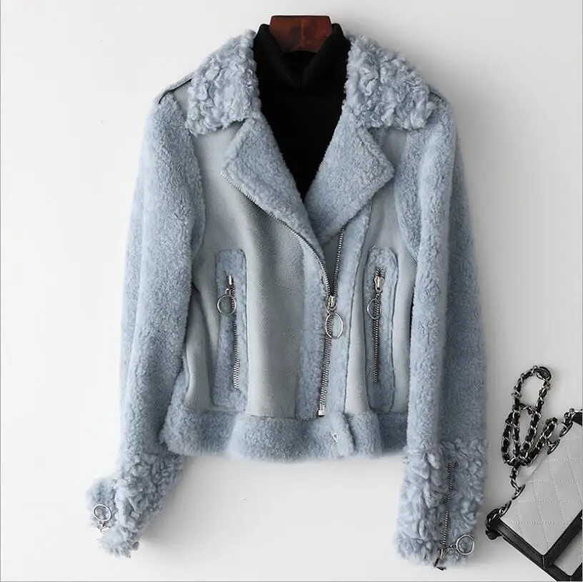 Модные женские пальто, новинка, осенне-зимняя куртка из искусственного меха, кашемирвое пальто женское, овечья шерсть, Женское пальто