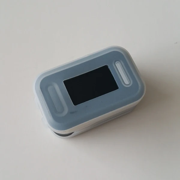 Черная сумка/резиновый чехол для домашнего здоровья OLED дисплей с кончиком пальца Пульсоксиметр кислорода в крови кислородный монитор SpO2 - Цвет: black with R case