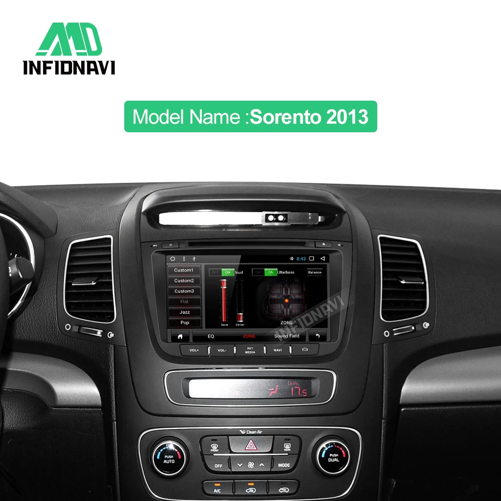 Best Infidnavi ZSLT8071  2G+32G android 7.1 car dvd for kia sorento 2013 2014 car radio gps navigation with steering wheel control 5