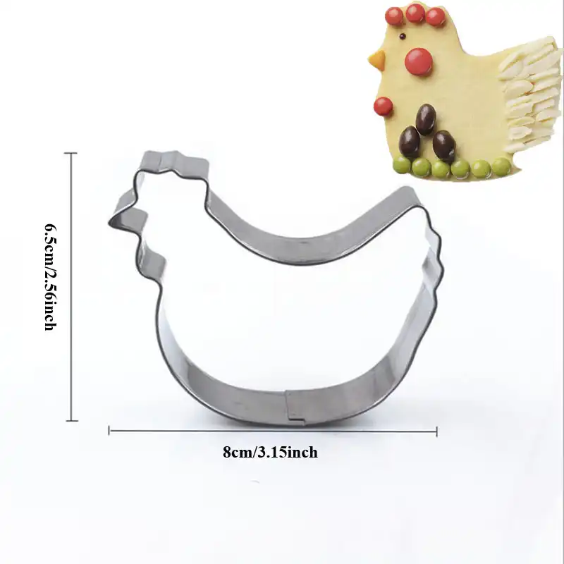 1 pçs galinha animal frango metal aço inoxidável cortador de biscoito cupcake fondant decoração do bolo biscoito chocolate molde ferramentas pastelaria