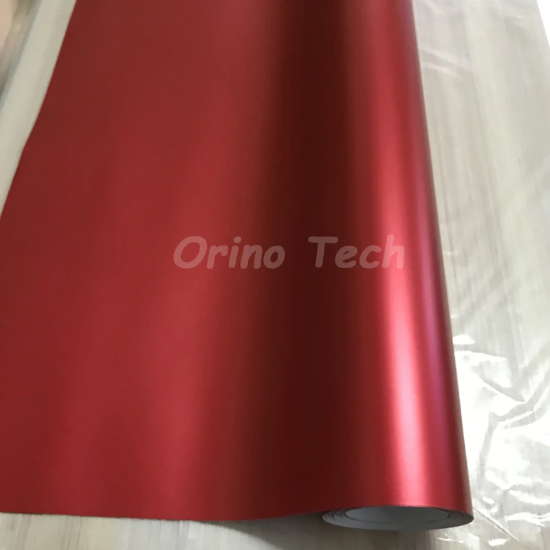 Red Satin Metallic Vinyl Film Wrap-4