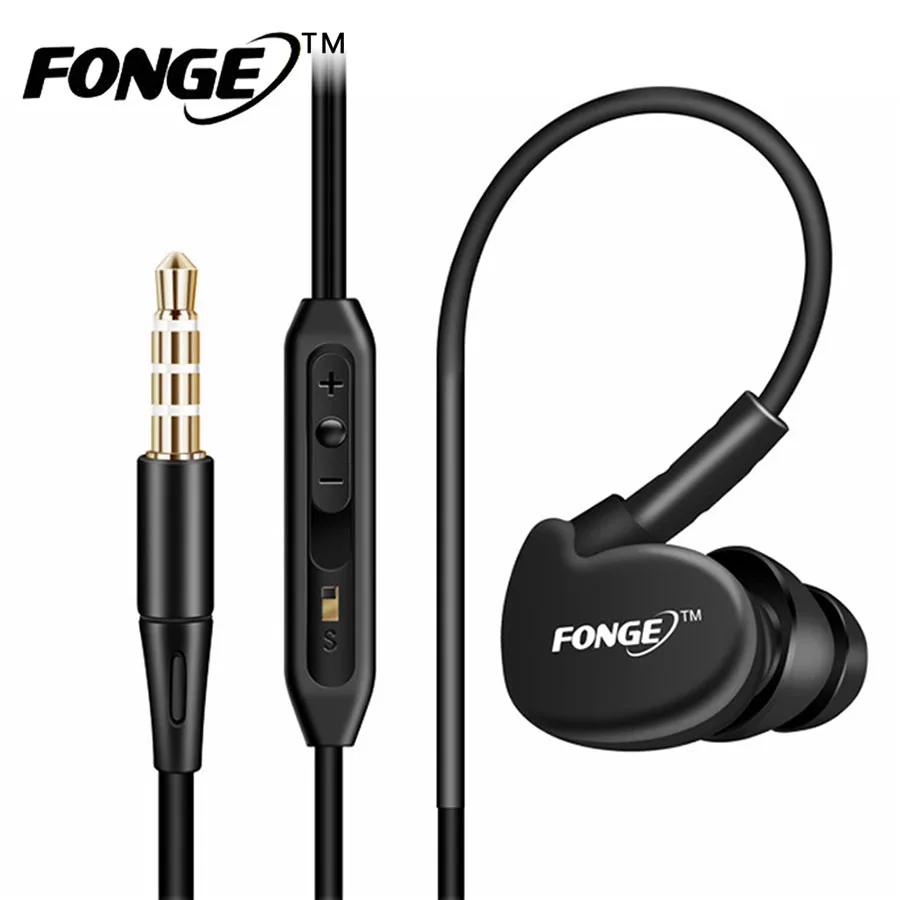 Fonge S500 Stereo Earphones Sport Running Headphones Bass Music Headset