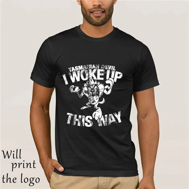 Футболка Maniche corte In Cotone Licenza ufficiale Tasmanian Devil-Mi Sono Svegliato Questo Modo экстраразмерная