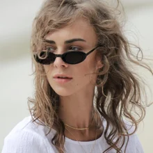 Ретро Солнцезащитные очки женские брендовые Овальные Солнцезащитные очки винтажные маленькие оправы мужские новые роскошные прозрачные синие красные розовые очки женские UV400