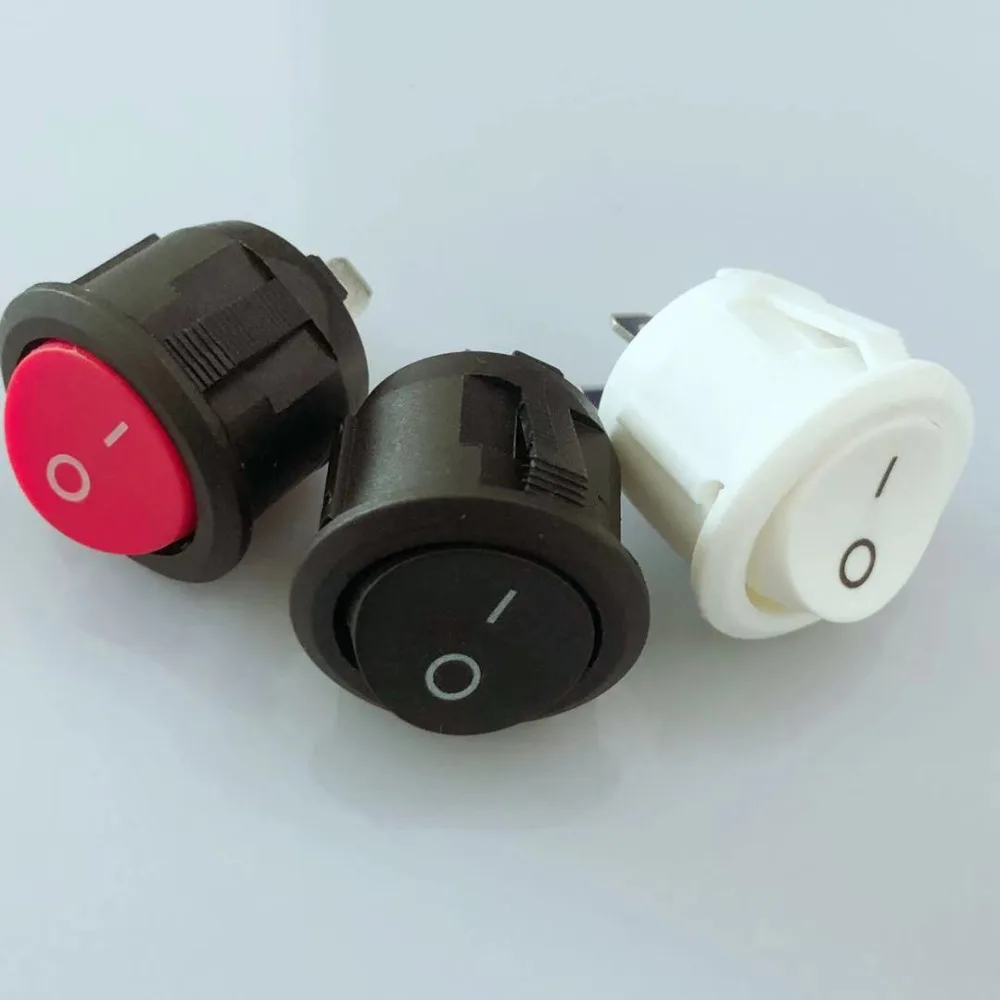 3 шт. G157 Красный черный белый KCD1 2PIN 20 мм/Off SPST переключатель круглый выключатель