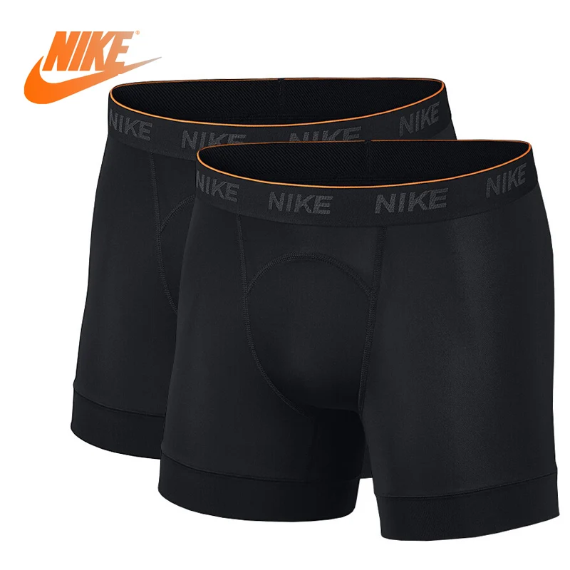 

Original 2018 NIKE BRIEF BOXER 2PK Men's Short Tights Sportswear( 2 Pieces ) Solid Leisure comfort Quick Drying Fashion AO1209