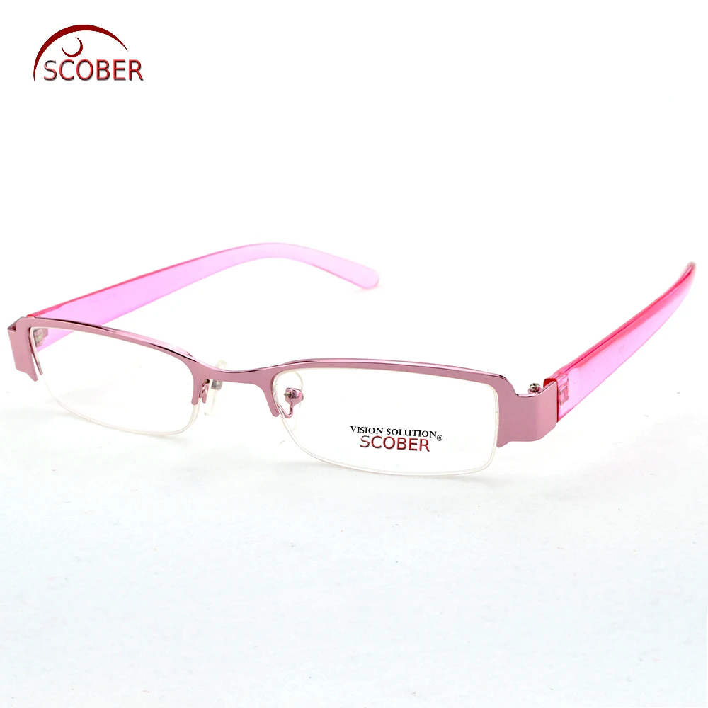 = SCOBER = ! Two Pairs ! Fashion Pink Women Reading Glasses High quality Alloy TR90 Leg