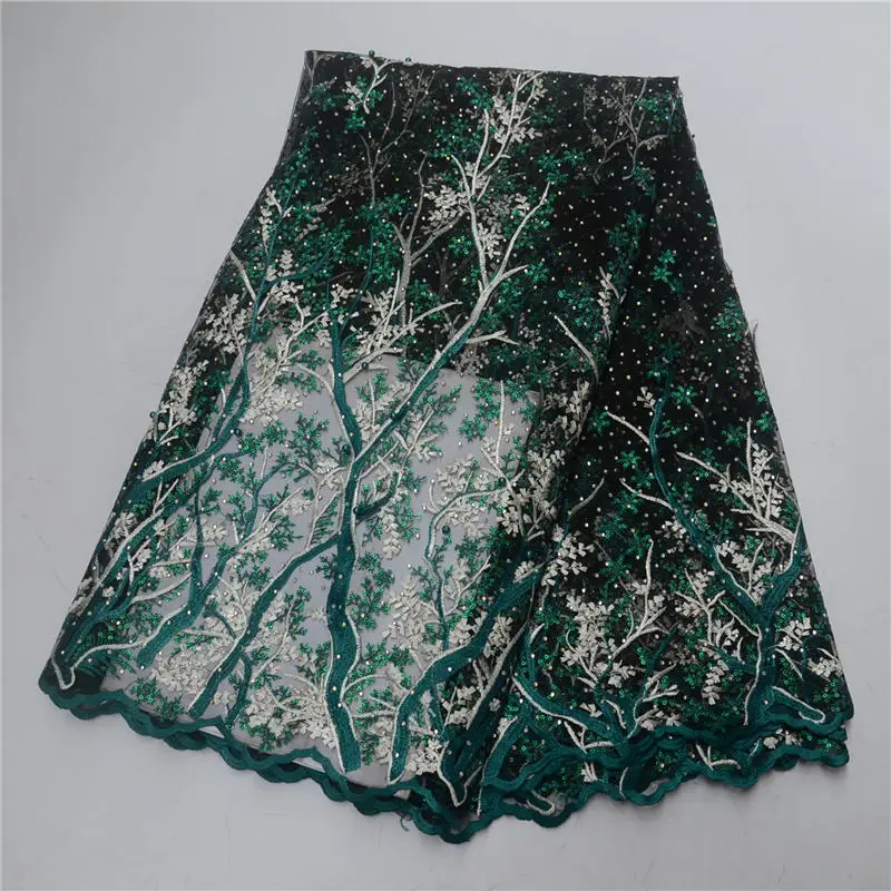African Lace Fabric 2018 High Quality Material French With Stones and bead For Nigerian Wedding Dress -J5 | Дом и сад