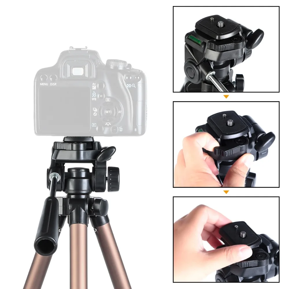 K& F концепция легкий дорожный штатив TL20231 металлическая пластина для быстрой установки Блокировка ABS Портативный для DSLR камеры видеокамеры