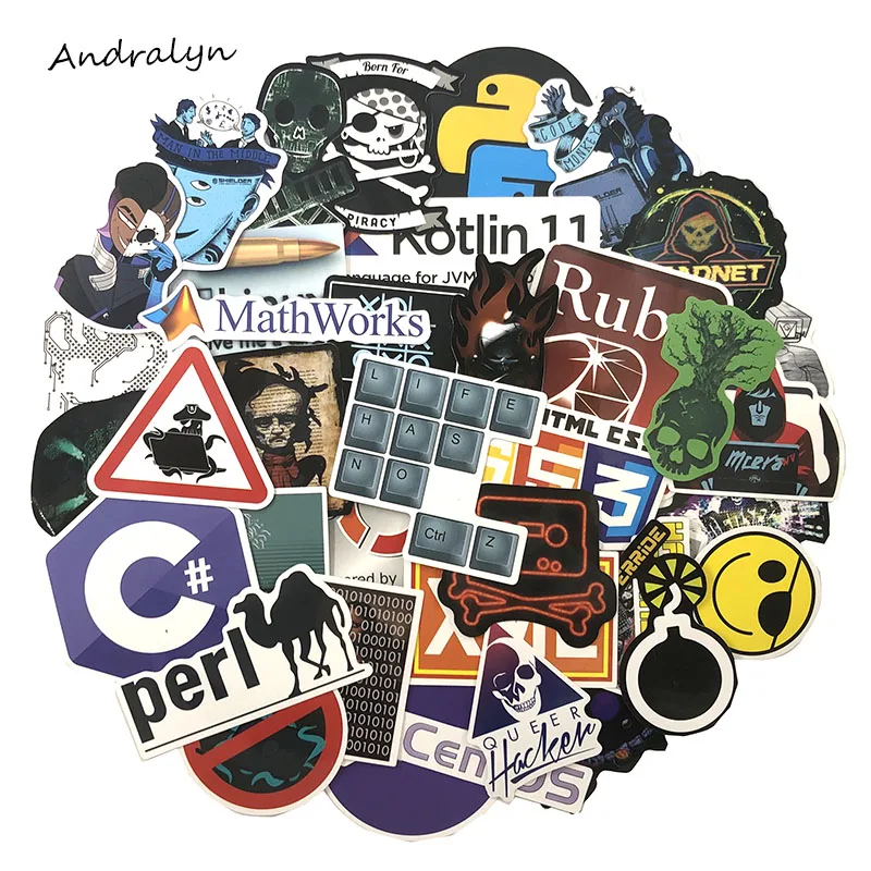 

72Pcs/Set Programming Graffiti Stickers Hacker Stickers Java For Laptop Guitar Motocycle Luggage Skateboard Waterproof Pegatinas