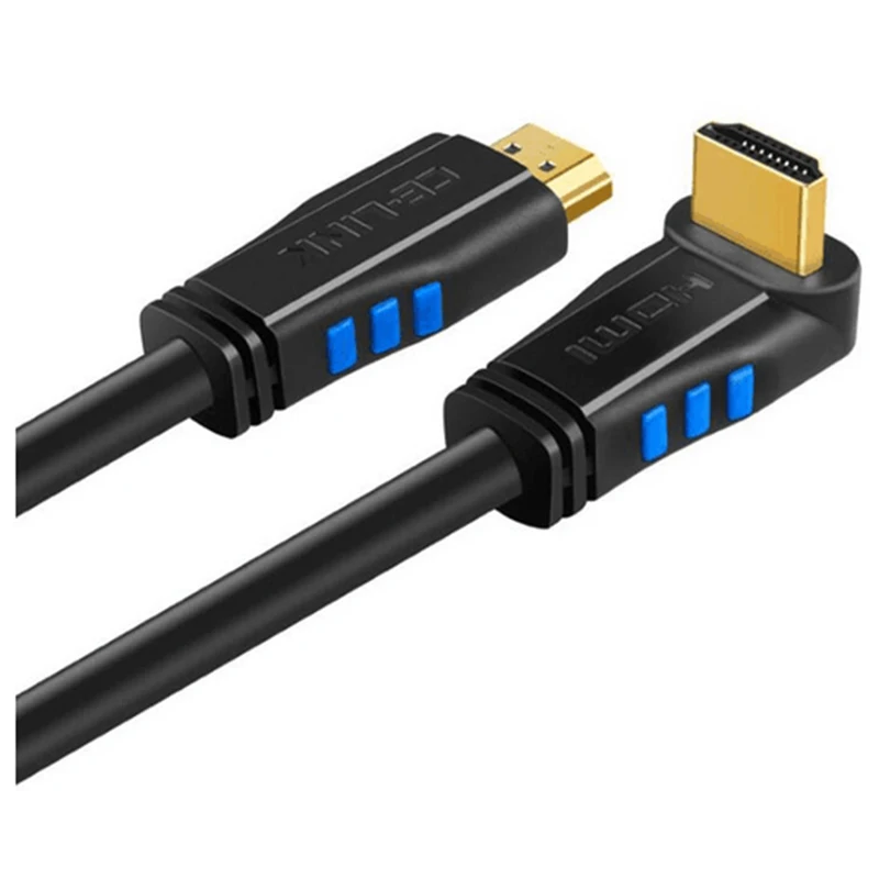 4K* 2K 60HZ HDMI 2,0 кабель 90 градусов вниз и вверх и влево и вправо Угловой HDMI кабель 2,0 3 М 1,5 м 1 м 3D поддерживает до 3840X2160/60 Гц