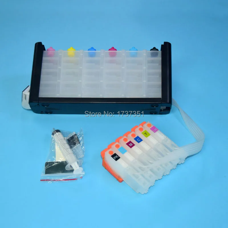 

6 color IC80 continuous ink supply system with auto reset chip permanent use for epson EP-977 EP-907 EP-807 EP-707 EP-777