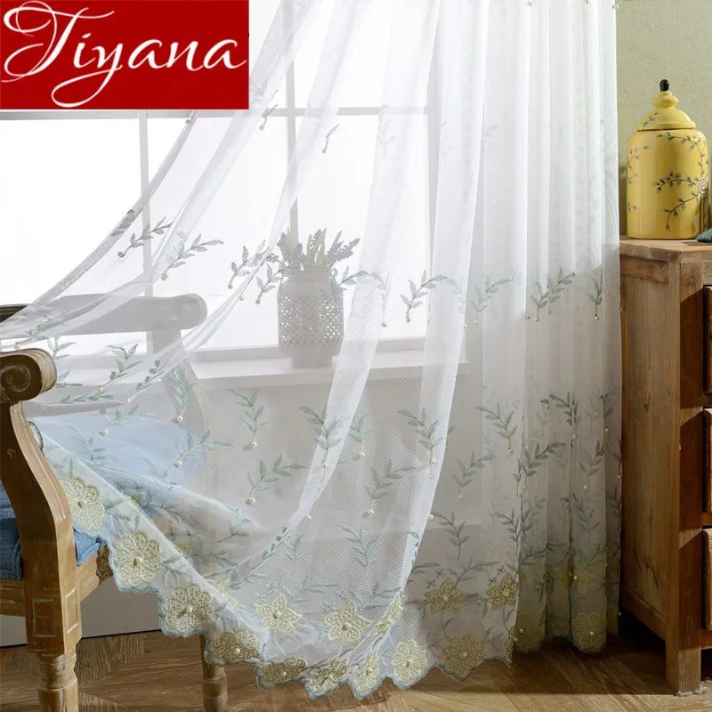 Cortinas de perlas Red de gasa bordada cortina de ventana moderna sala de estar Cortinas de tul dormitorio telas blancas Cortinas T & 268 #30 Cortinas de perlas Red de gasa bordada cortina de ventana moderna sala de estar Cortinas de tul dormitorio telas blancas Cortinas T & 268 #30