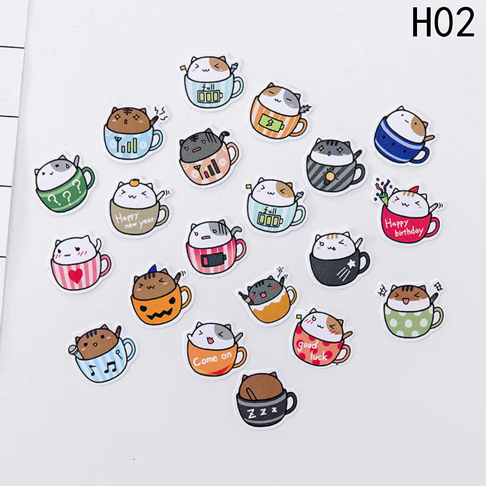 

19-38Pcs/bag School Starionery Cute Animal Paper Sticker Child Dress Up DIY Decoration Sticky Album Diary Scrapbooking Papelaria
