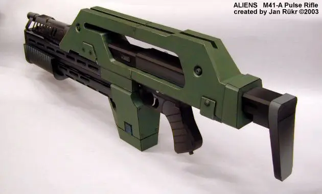 Alien M41A импульсная винтовка пистолет Масштаб 1:1 3D бумажная модель