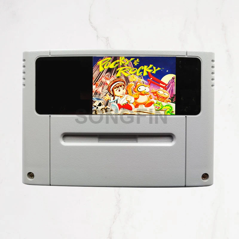 

Pocky & Rocky 1/Pocky & Rocky 2 16 bit 46 Pin Super Game Cartridge for PAL Version Game Console