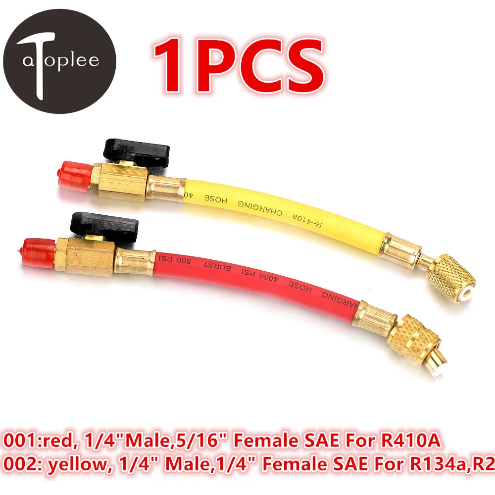 

R410A R134a R22 Air-conditoning Recharge Hose Adapter 1/4"Male 5/16" Or 1/4" Female HVAC A/C Service Tech Hand Tools