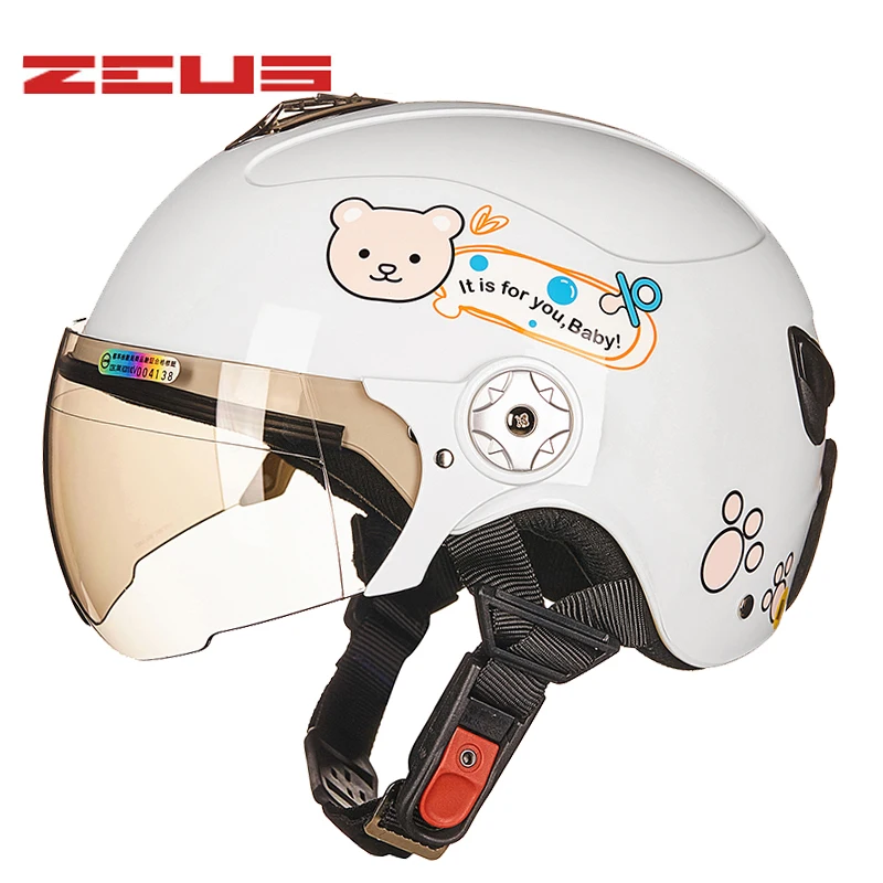 Loveless bear детский самокат moto rcycle шлем Zeus для мальчиков и девочек, мото Электрический велосипед capacete для детей - Цвет: 8