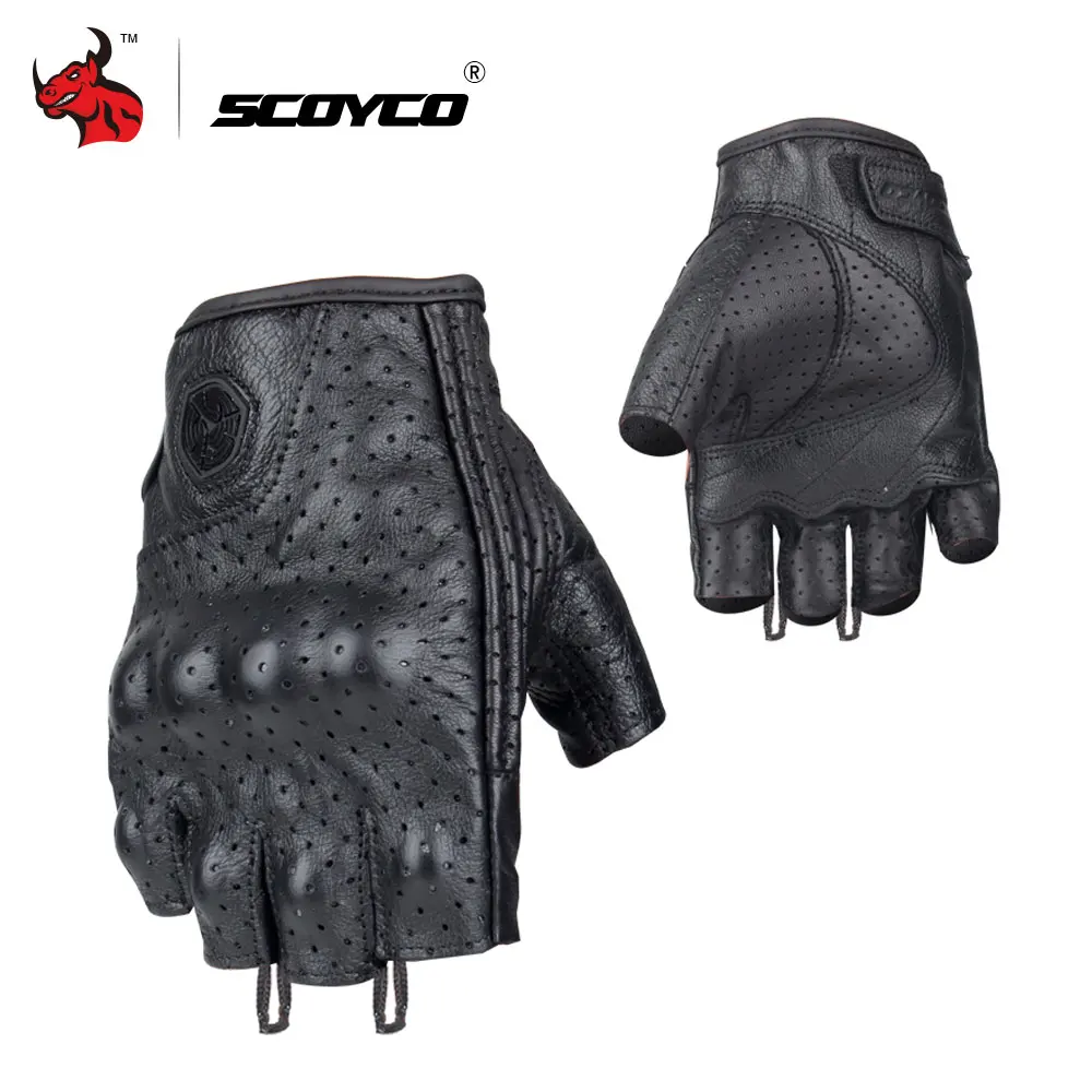 SCOYCO Motorcycle Gloves Leather Motocross Off-Road Racing Gloves Motorcycle Riding Half Finger Gloves Luva Couro Motoqueiro SCOYCO Motorcycle Gloves Leather Motocross Off-Road Racing Gloves Motorcycle Riding Half Finger Gloves Luva Couro Motoqueiro