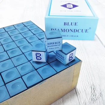 

SUPER BLUE Chalk Blue Diamond Snooker Pool Cue Chalk Billiard Stick Blue Oily Chalk 144 Pieces