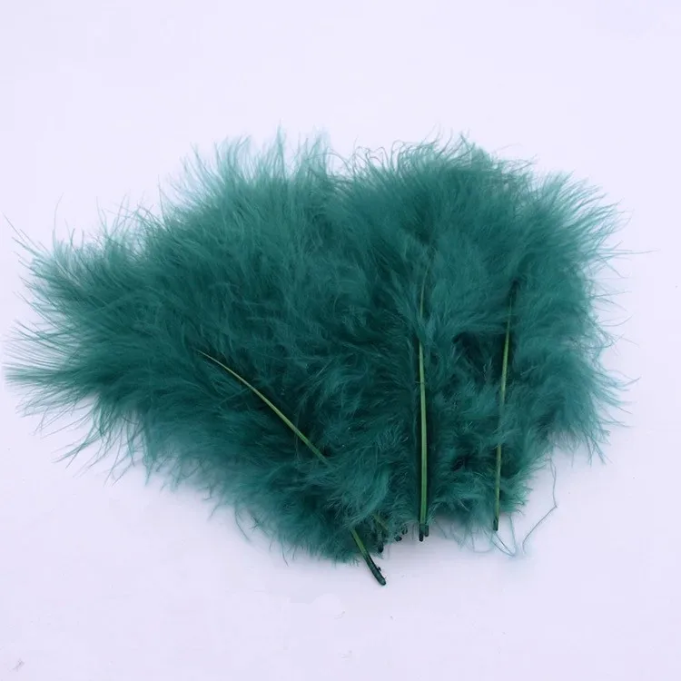 D-green 50 шт. перья индейки 4-6 дюймов 10-15 см куриные Шлейфы перья индейки Марабу для карнавала Хэллоуин Рождество DIY Ремесло Декор - Цвет: D-green