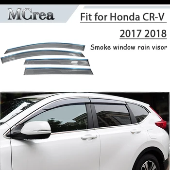 

MCrea 4pcs Car Styling Smoke Window Sun Rain Visor Deflector Guard For Honda CR-V 2017 2018 Accessories