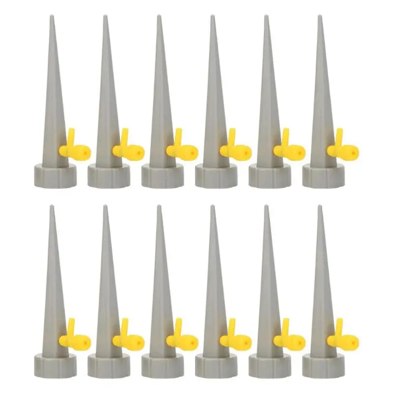 1/6/12Pcs Automatic Irrigation Useful Self Watering Spikes System for Plant Flower Bottle Auto Drip Irrigation Watering System - Цвет: Grey 12PCS