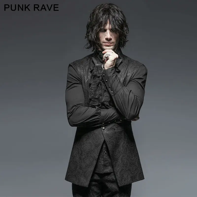 Punk Rave Mens Vest Damask Waistcoat Vest Jacket Victorian Steampunk ...