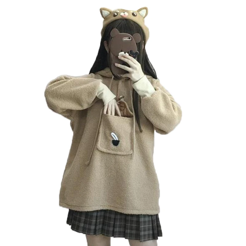 Женская Толстовка Harajuku осенняя японская мягкая очаровательная милая с