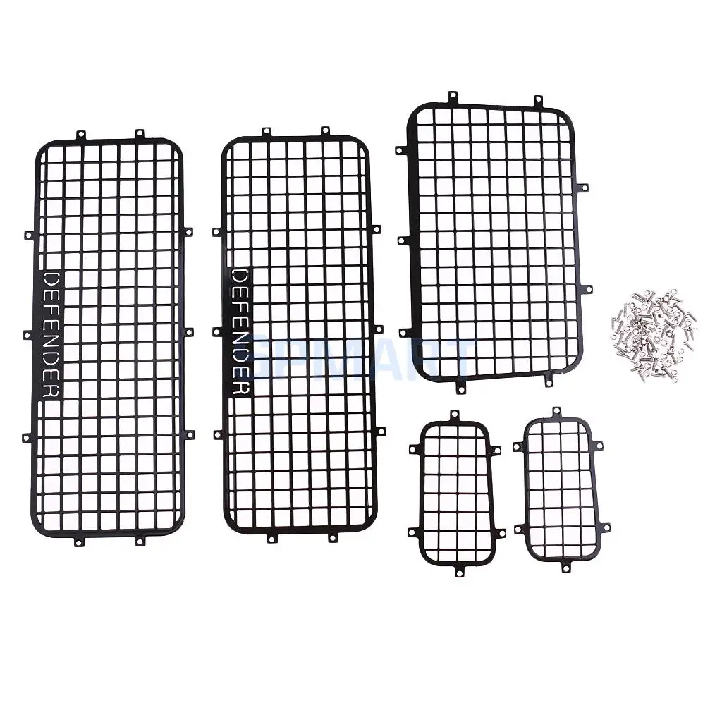 5pcs Metal Window Mesh Protective Net for Traxas  -4   4 1/10 RC Crawler