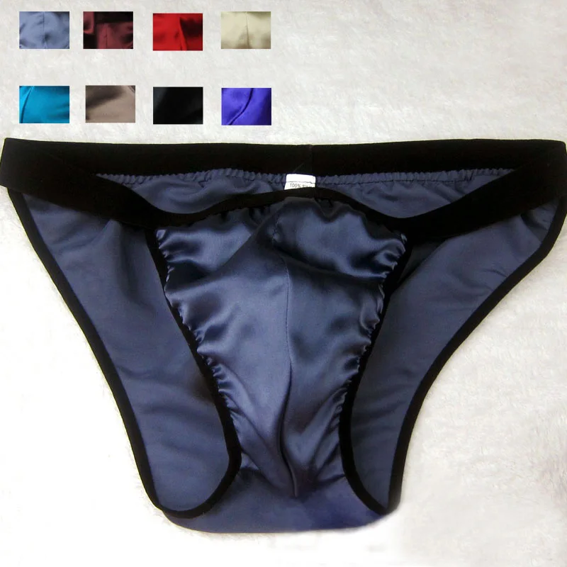 100 silk panties male panties sexy thong underwear menin Boxers from