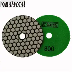 DT-DIATOOL 7 шт./pk Грит #800 dia100mm Diamond сухой смолы шлифовальный диск для гранит мрамор керамический 4 дюймов полировки