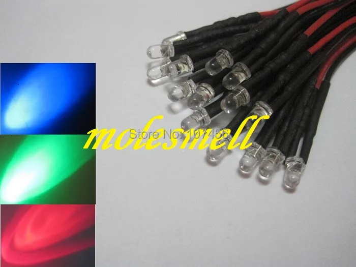 

Free shipping 100pcs 3mm 12v red/blue/green rgb fast flashing flash LED Light Set Pre-Wired 3mm 12V DC Wired blinking rgb led