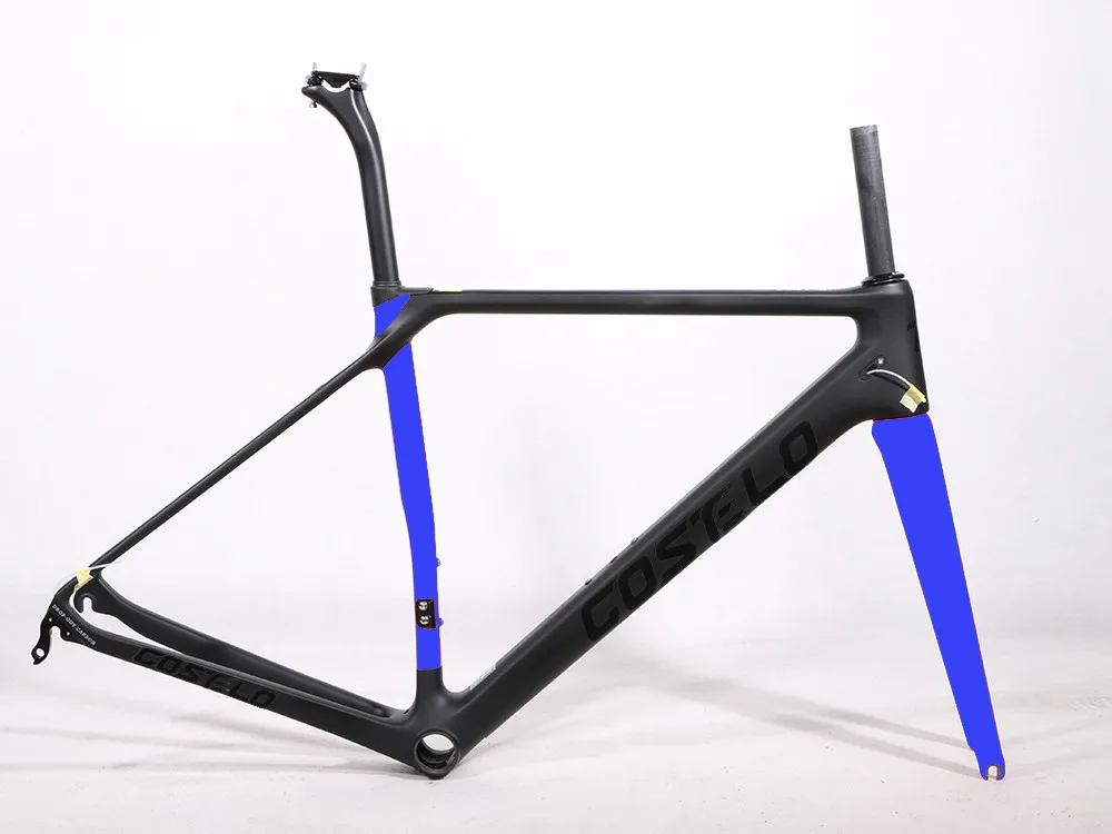 Cheap COSTELO carbon road bike frame,fork headset clamp, seatpost Carbon Road bicycle Frame 880g SLX  free shipping 5