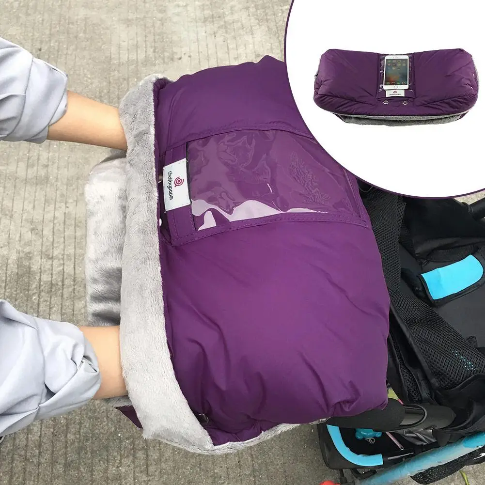 

Stroller Accessories with Mobile Phone Pocket Baby Stroller Warm Gloves Baby Stroller Gloves