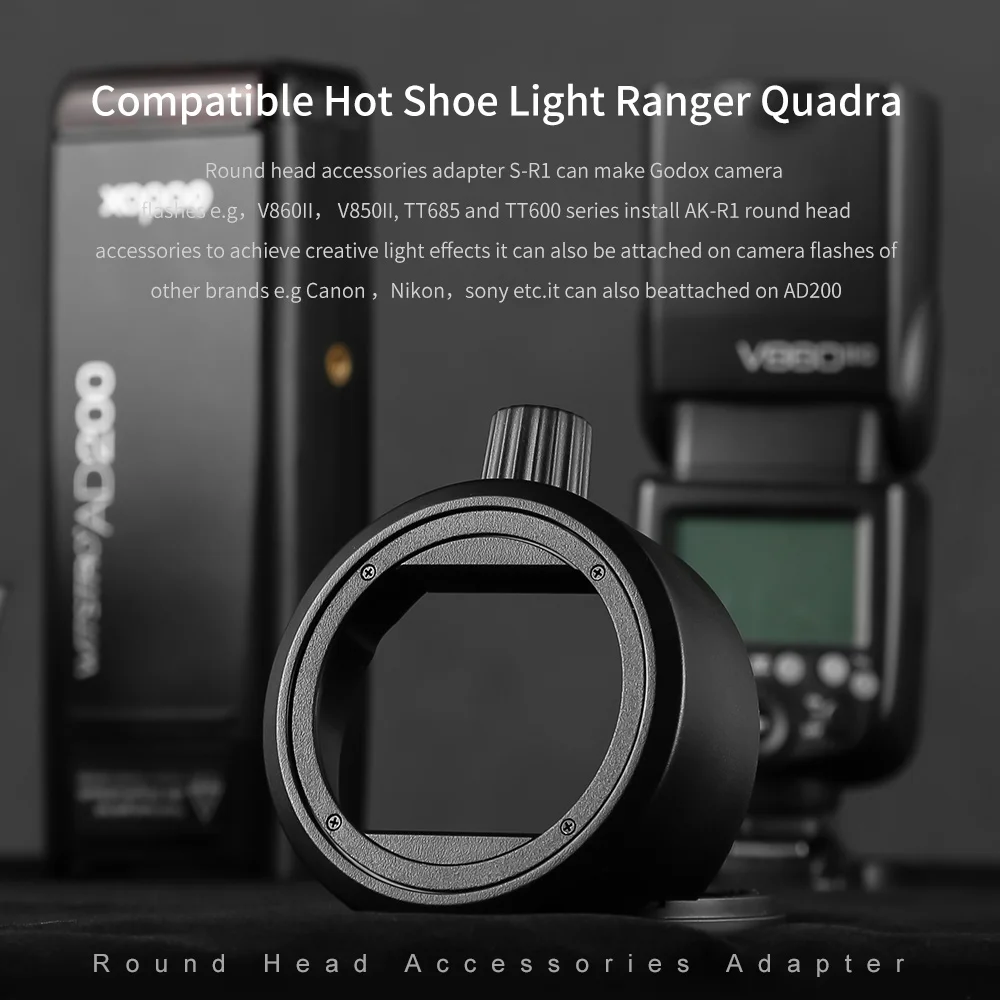 Кольцевой адаптер Godox для вспышки Speedlight TT685 V860II V350 TT600 Yongnuo Canon Nikon Sony|Аксессуары