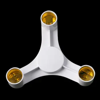 

3 In 1 E27 To E27 Base Socket Splitter LED Light Lamp Bulb Adapter Holder