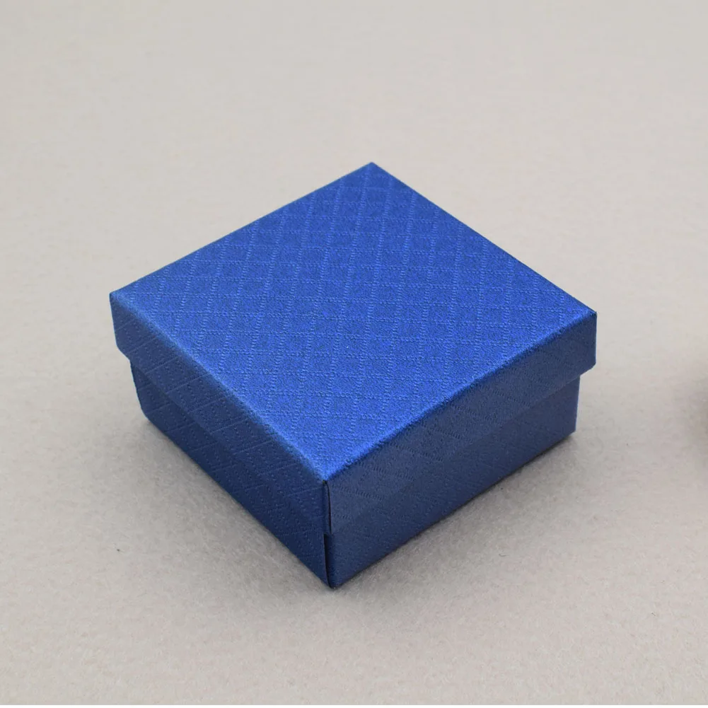 7.5x7.5 Royal blue 24 шт. красочные драгоценности ожерелье браслет упаковка для серег чехол небольшой подарок коробка торт печенье Свадебные упаковочные коробки - Цвет: 7.5x7.5 Royal blue