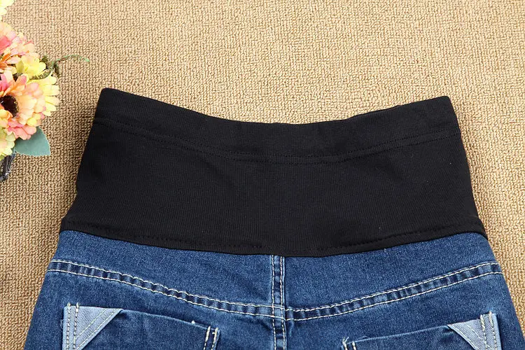 Рваные для талии, живота, эластичная джинсовые шорты для беременных Летняя джинсовая одежда для маленьких девочек для беременных Для женщин Беременность брюки SH-S098