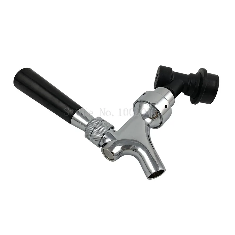 Homebrew Polished Chrome Draft Beer Tap Faucet with Co2 Keg Charger Quick Disconnect Assembly For Cornelius Beer Keg (4)