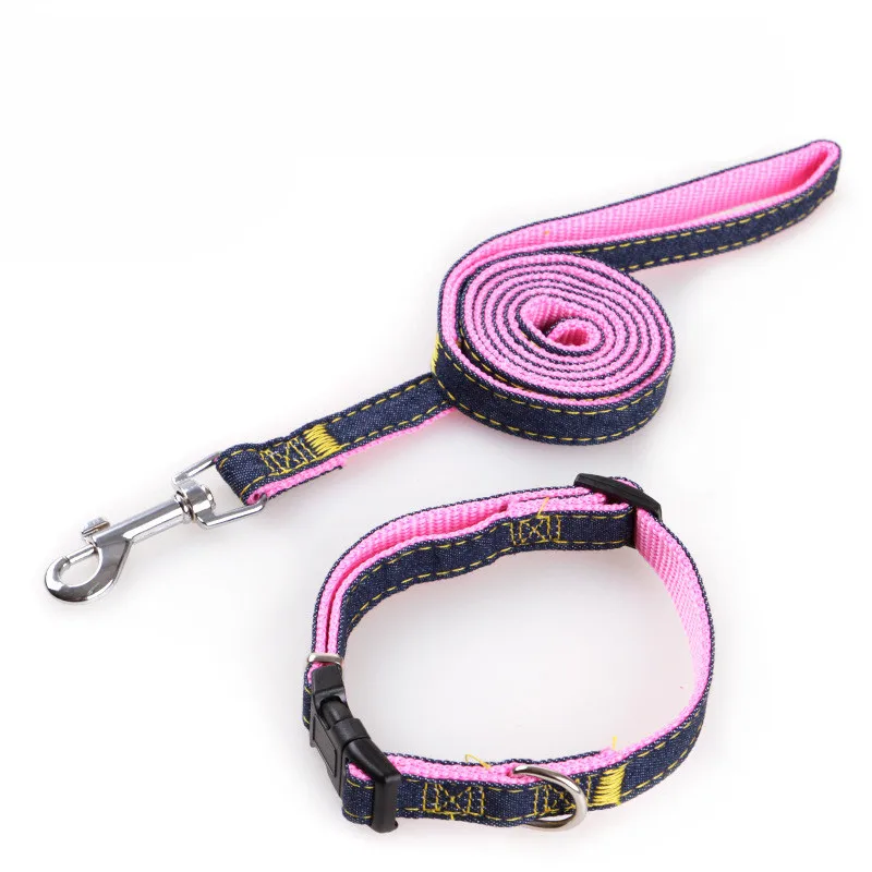 Adjustable No-Pull Denim Dog Harnesses Leash Collar for Greater Control Safety Dog Training Walking Running Rescue Harness 19