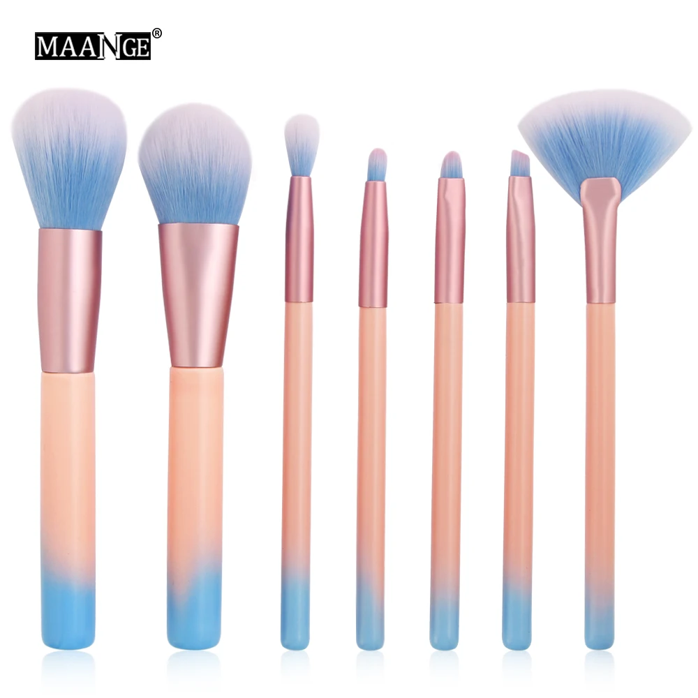 

MAANGE 7 Pcs Makeup Brushes Professional Set Cosmetics Makeup Brush Tools Foundation Brush for Face Make Up Beauty Essentials