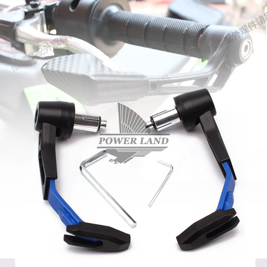 7/8" 22mm Aluminum&ABS Blue Brake Clutch Levers Protect Guard