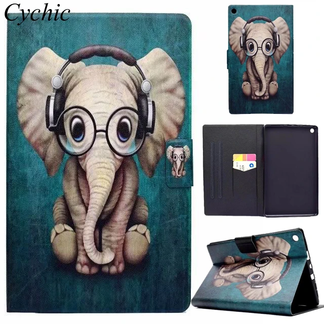 Cychic Funny Elephant Kids Case For Amazon New Kindle Fire HD 8 2016