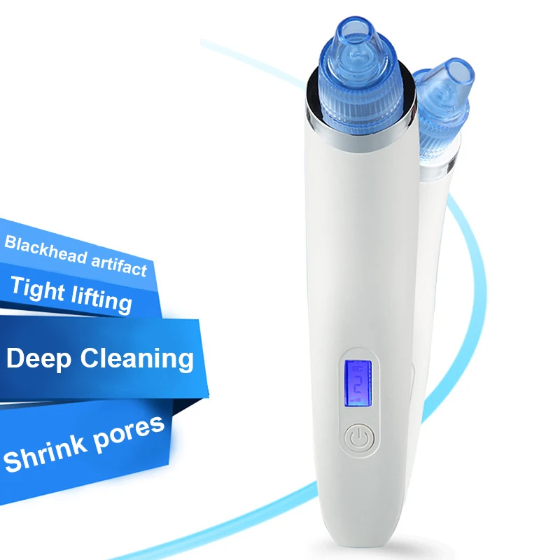 

Blackhead Remover with 4 Removable Probes LCD Display Rechargeable Skin Care Tool USB Charging HJL2018