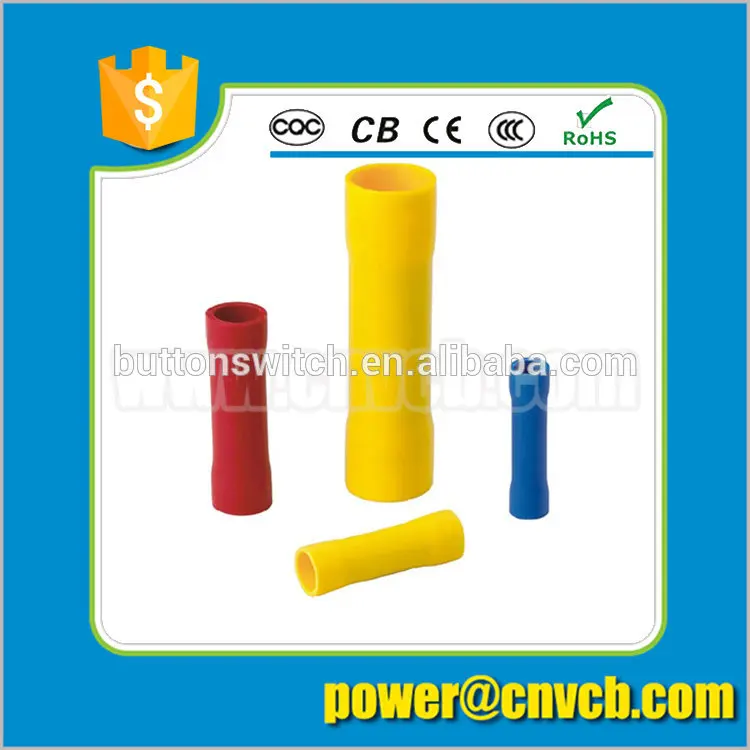 TY WT1904 insulated Butt Copper wire Connector (PVC) Butt