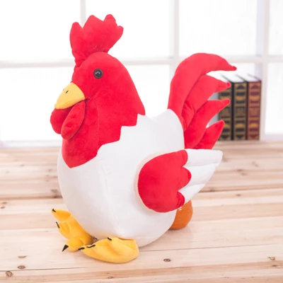 30-50 см 4 стиля креативный красный белый цыпленок чучело плюшевая игрушка подарок на день рождения милый петух куклы петух цыпленок плюшевый - Цвет: color 1