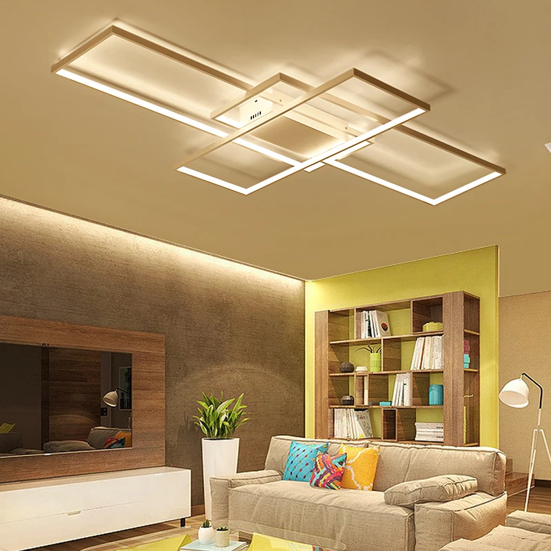 NEO brillo nueva llegada moderno led luces de techo para sala de estar dormitorio comedor luminarias led blanco o negro de techo lámpara - 4